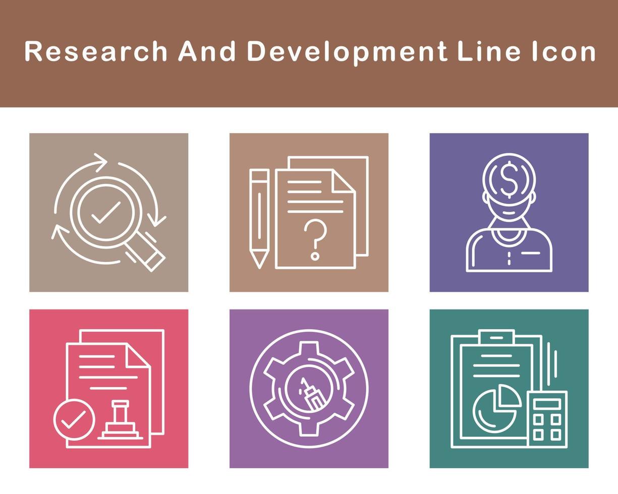 Research And Development Vector Icon Set