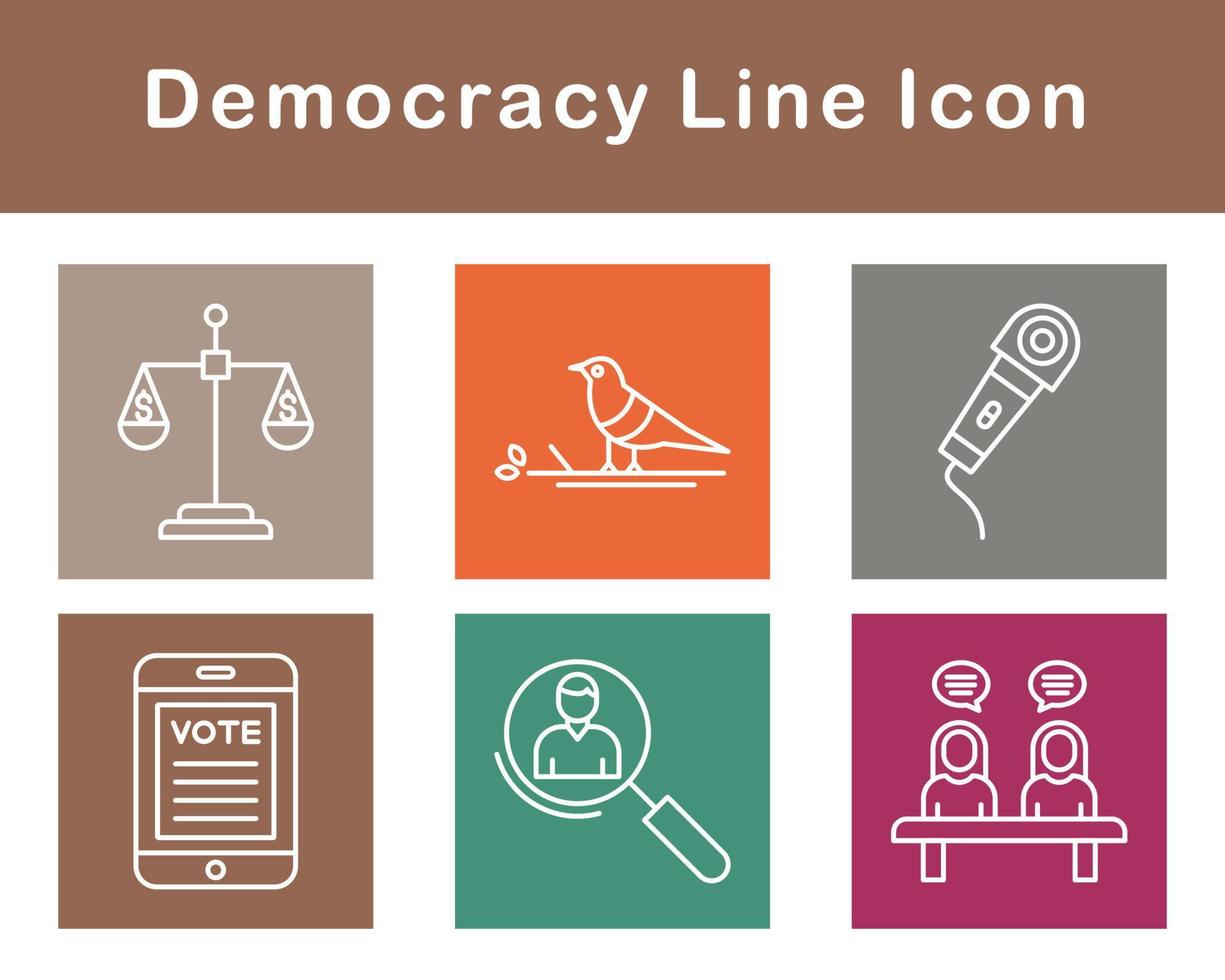 Democracy Vector Icon Set