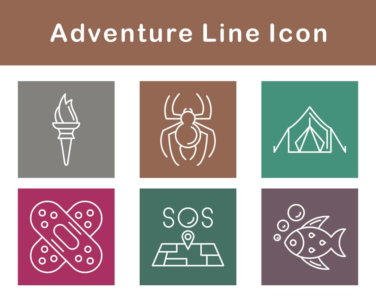 conjunto de iconos de vector de aventura