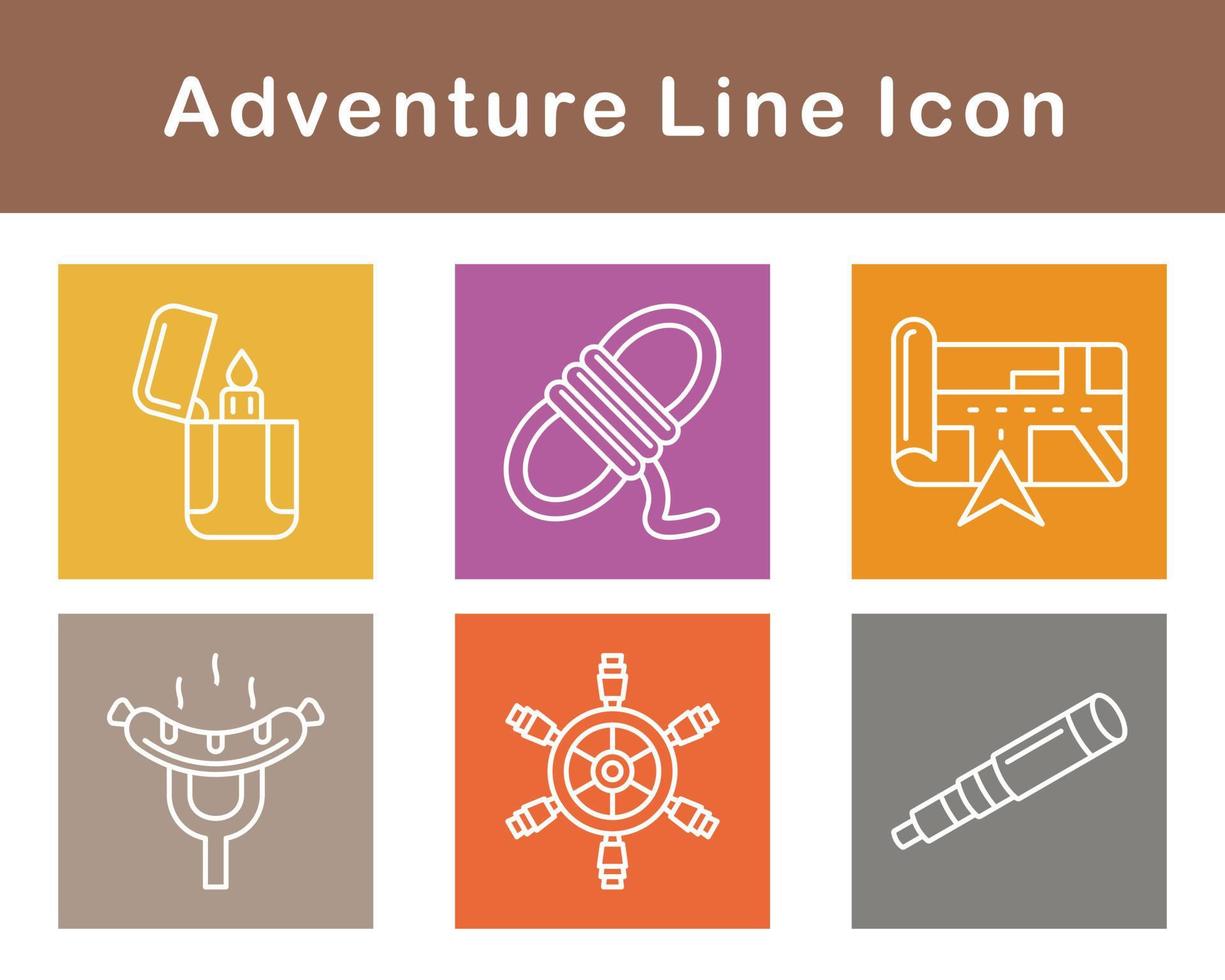 conjunto de iconos de vector de aventura