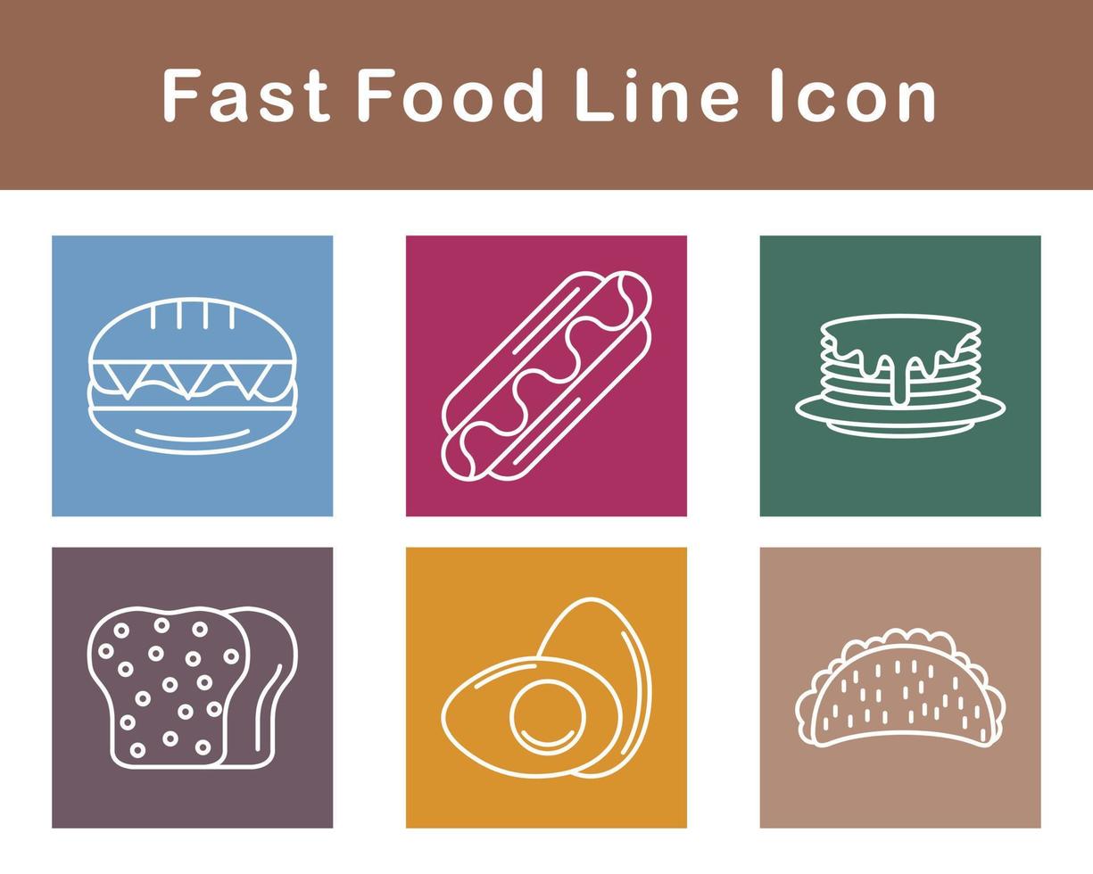 Fast Food Vector Icon Set