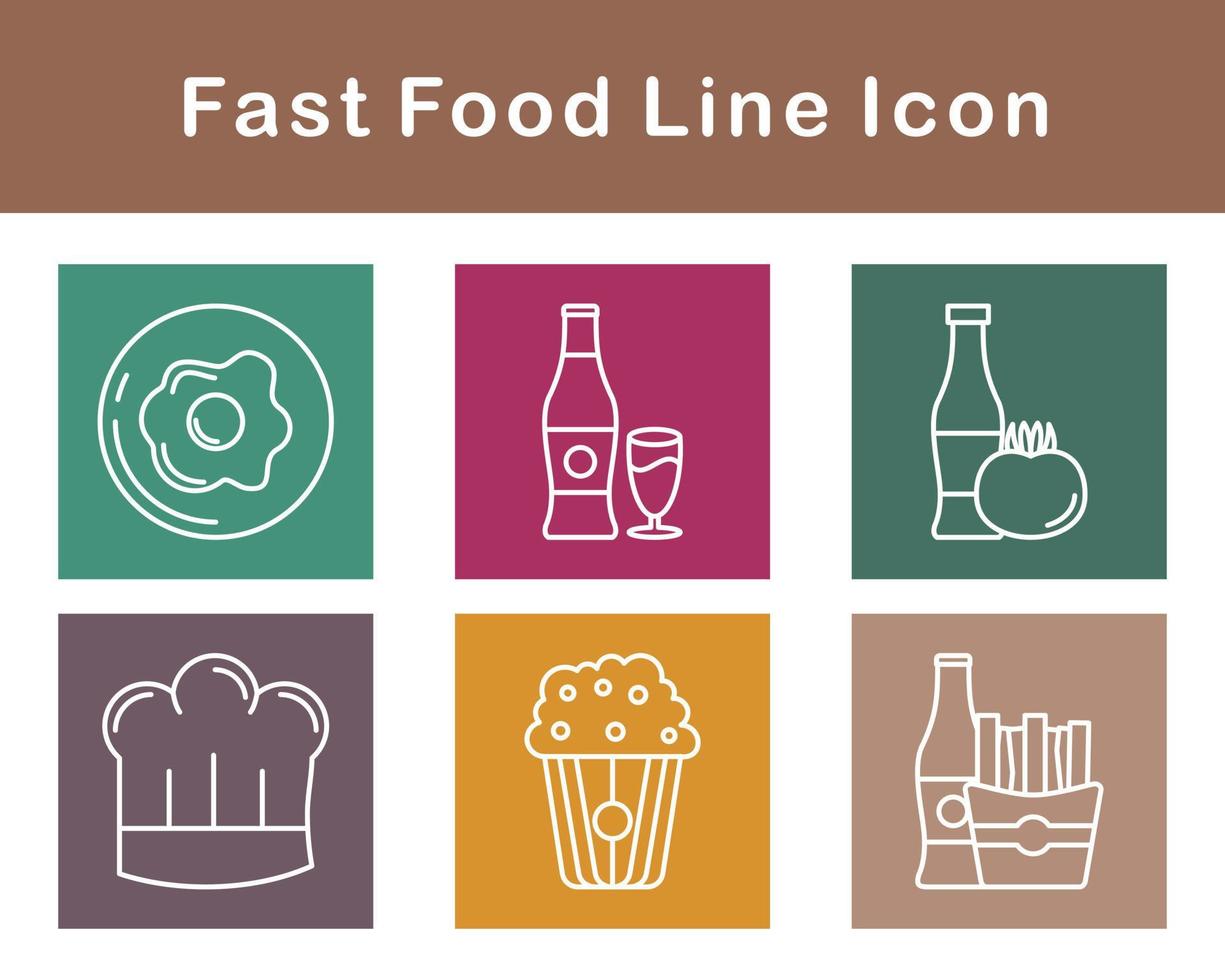 Fast Food Vector Icon Set