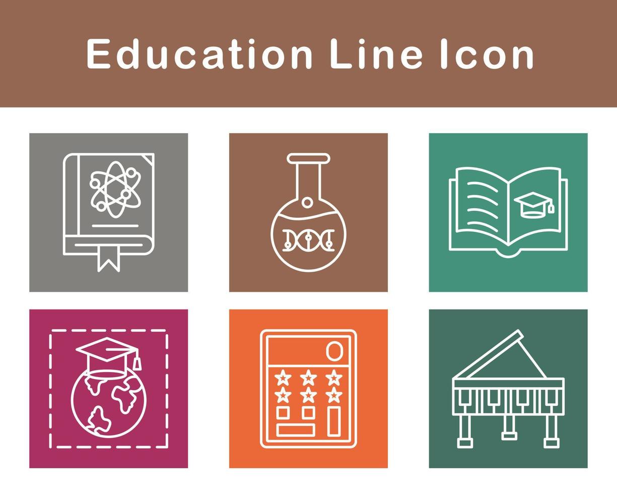 conjunto de iconos de vector de educación