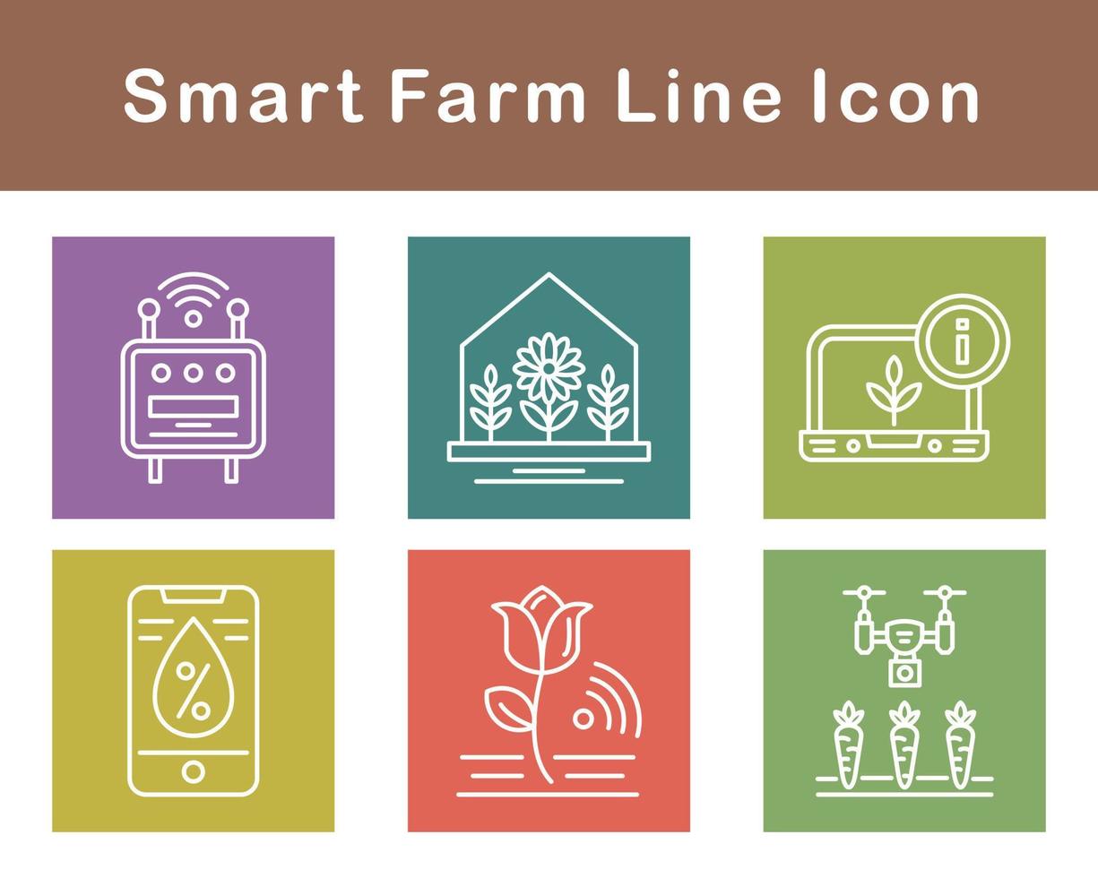 Smart Farm Vector Icon Set