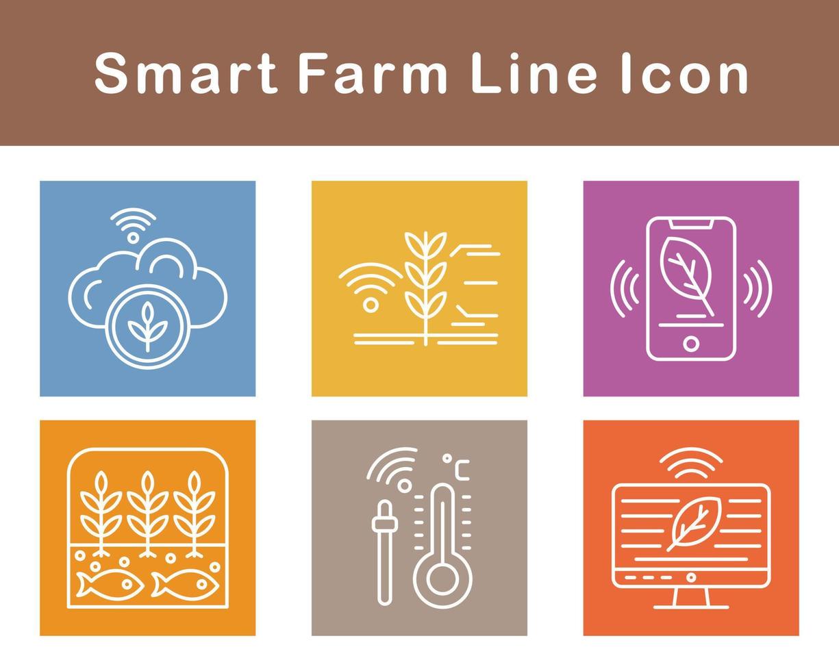 Smart Farm Vector Icon Set