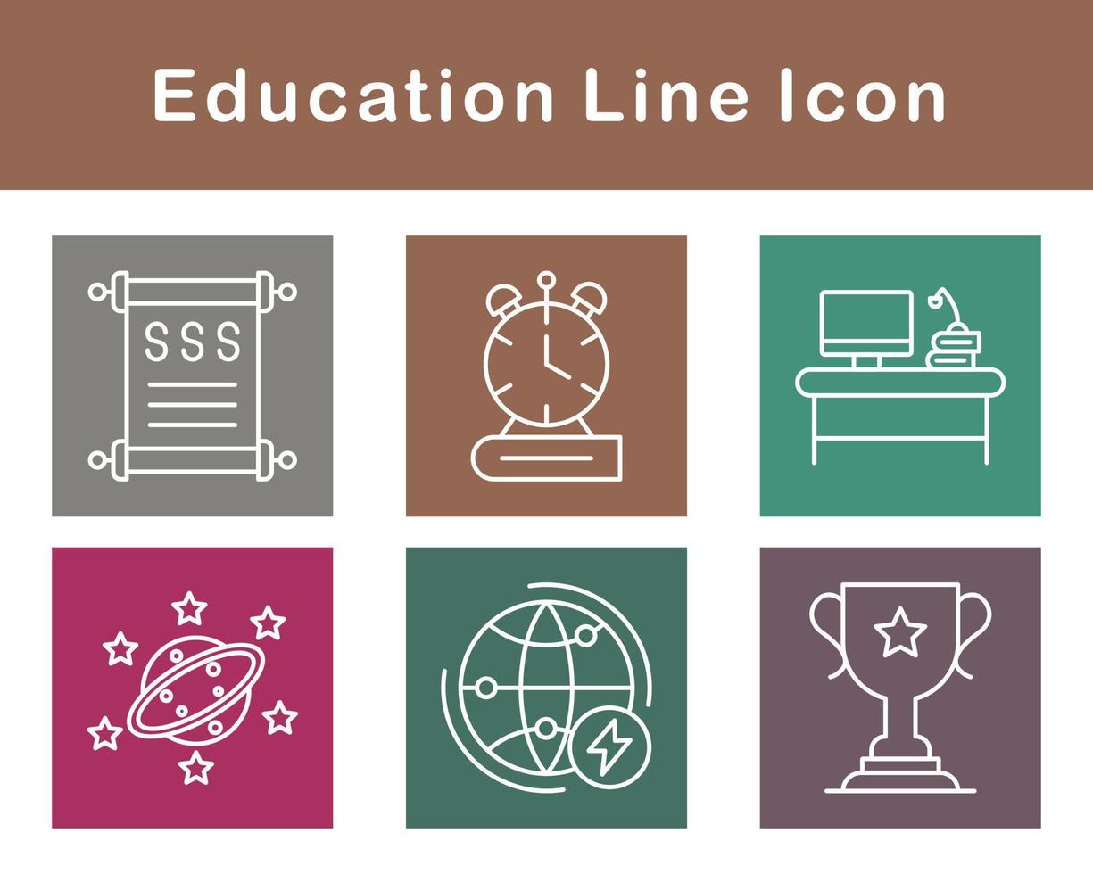 conjunto de iconos de vector de educación