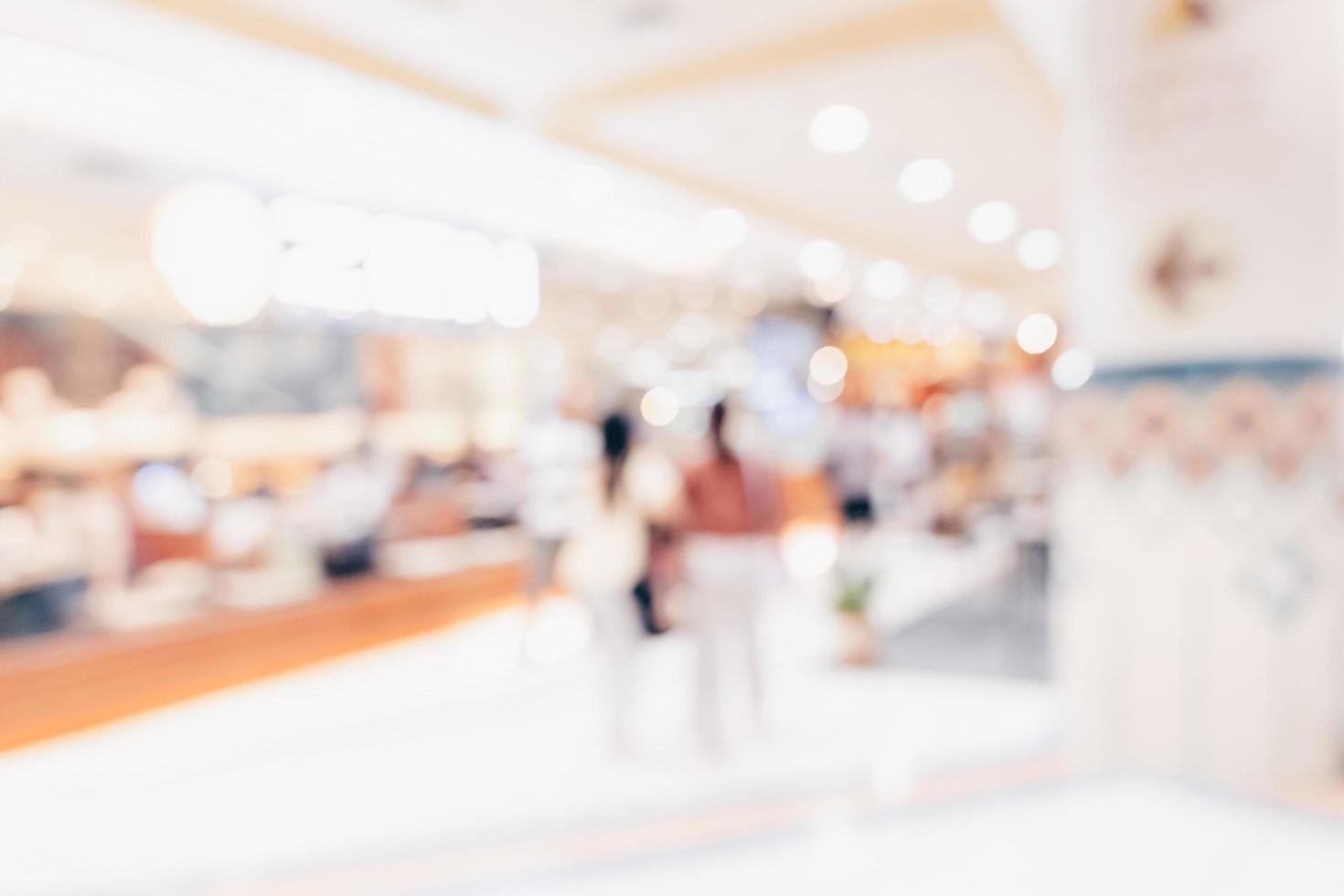 Abstract blur background crowd people in shopping mall for background, Vintage toned photo