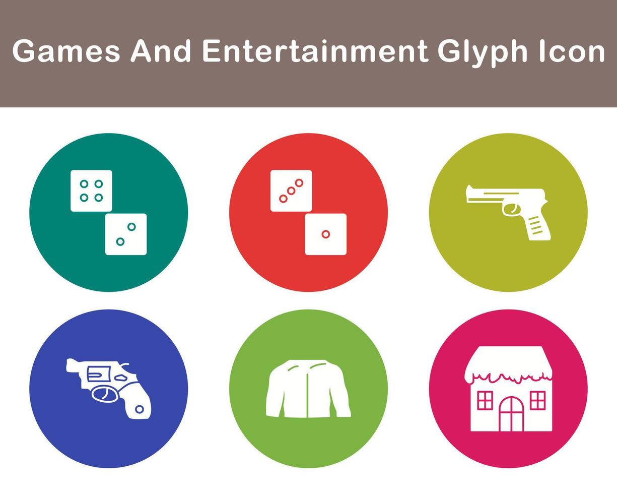 Games And Entertainment Vector Icon Set