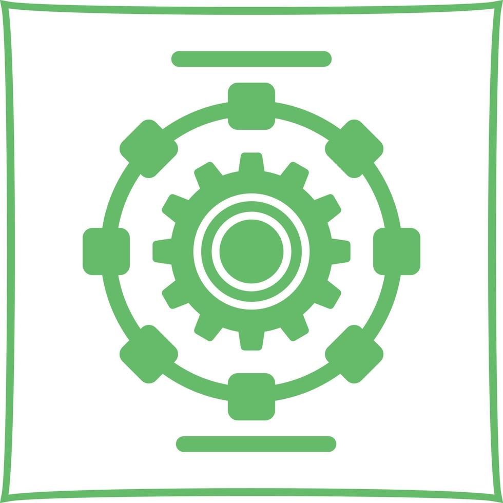 icono de vector de proceso automatizado