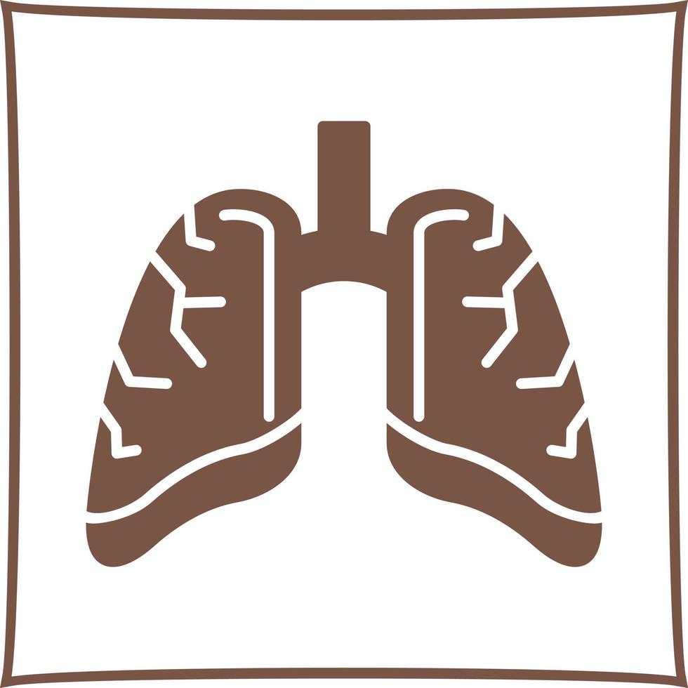 icono de vector de pulmones