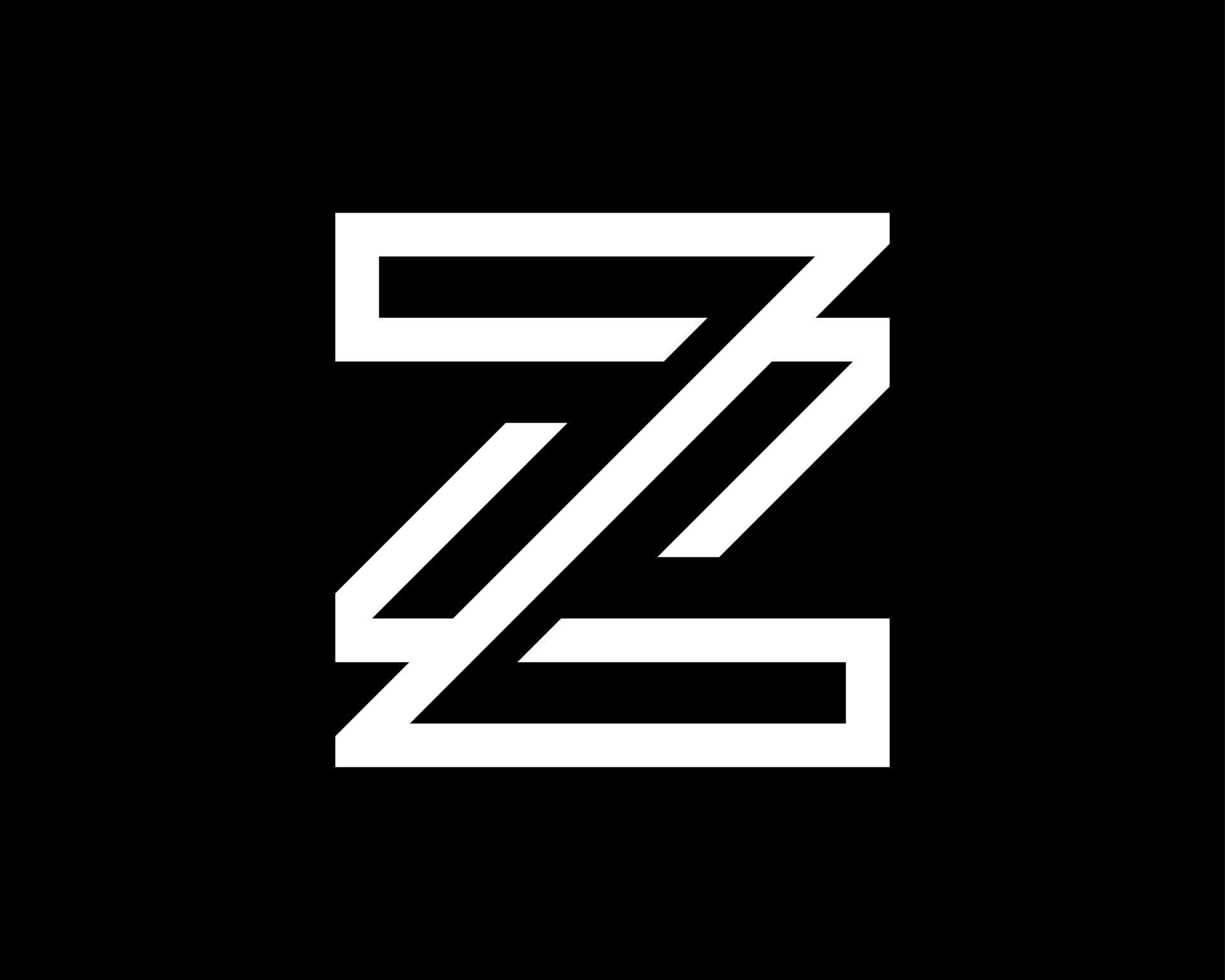 Letter Z Initials Line Art Linear Modern Geometric Minimalist Simple