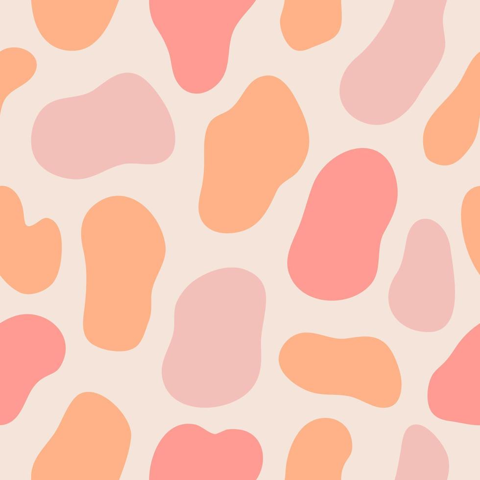 Simple vector texture with different organic shapes. Abstract seamless pattern in bright colors