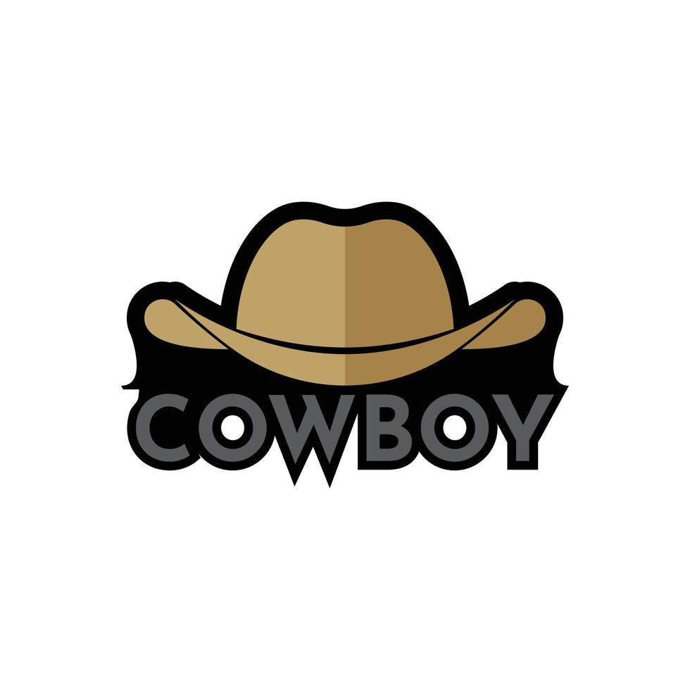 vaquero sombrero emblema, etiqueta, insignia, logo en blanco antecedentes. salvaje Oeste tema. vector aislado ilustración