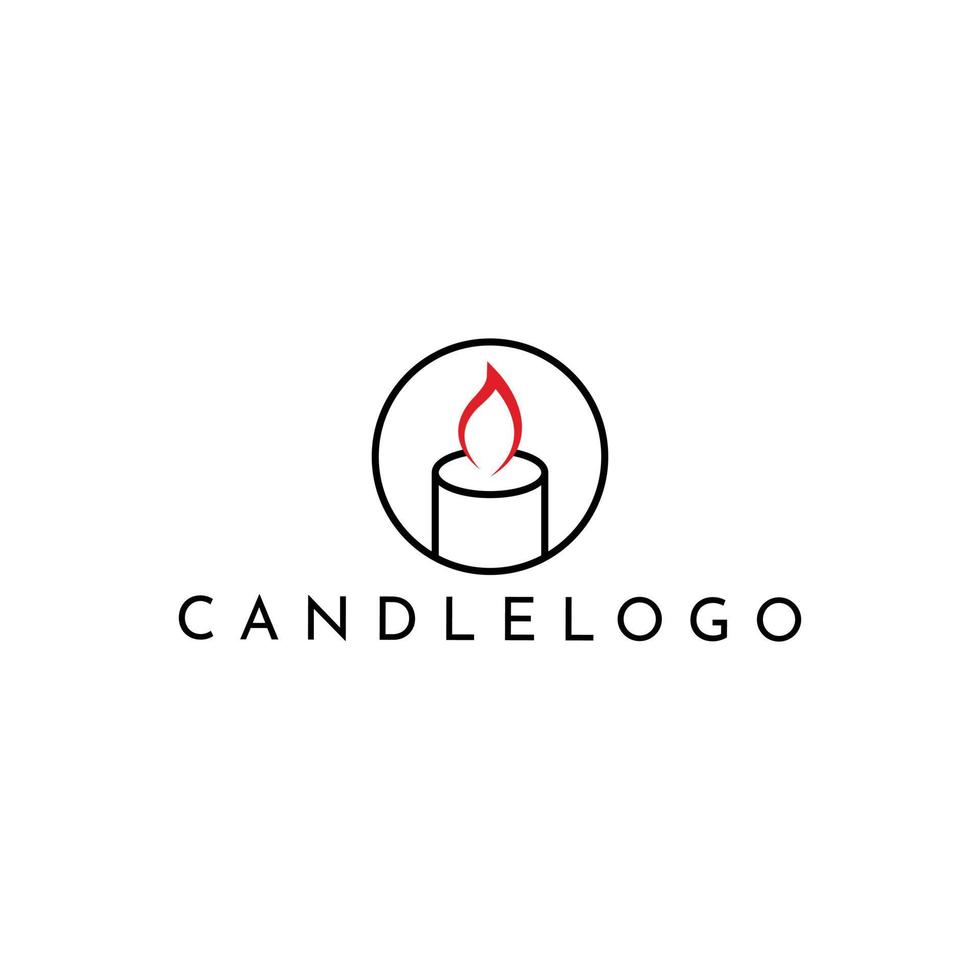 Candle icon on white background. Candle vector logo. Flat design style. Modern vector pictogram