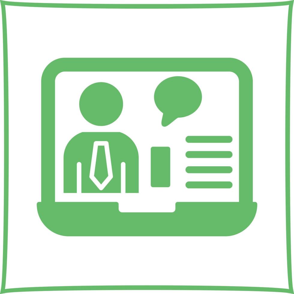 Online Job Interview Vector Icon