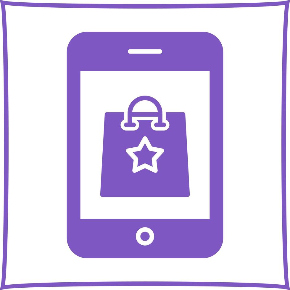 icono de vector de compras en línea