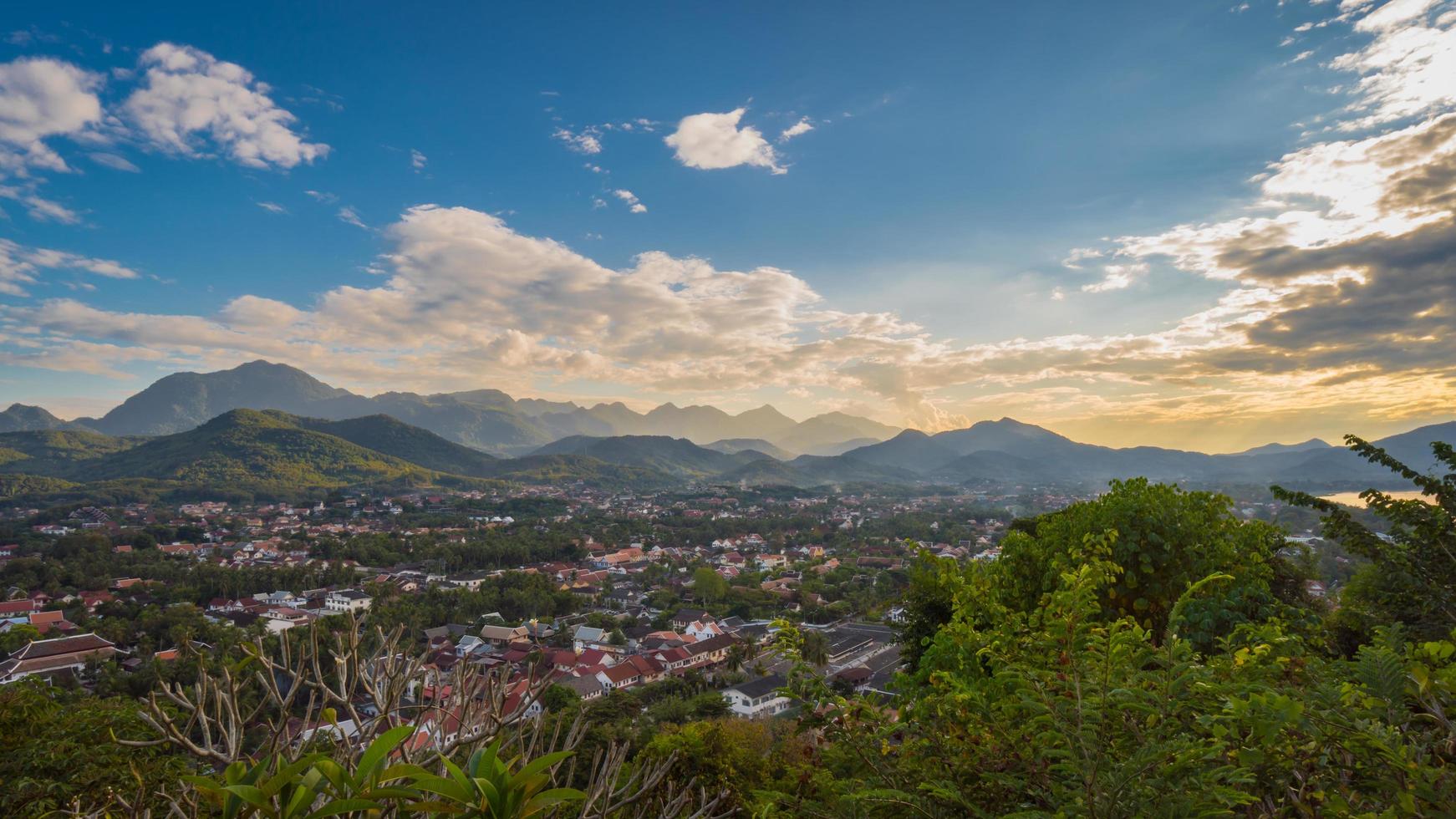 View of Luang Prabang, Laos from Mount Phousi photo