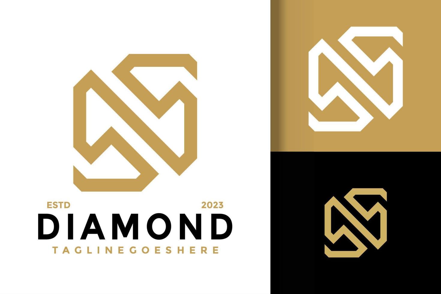 Infinity Diamond Jewelry Logo vector