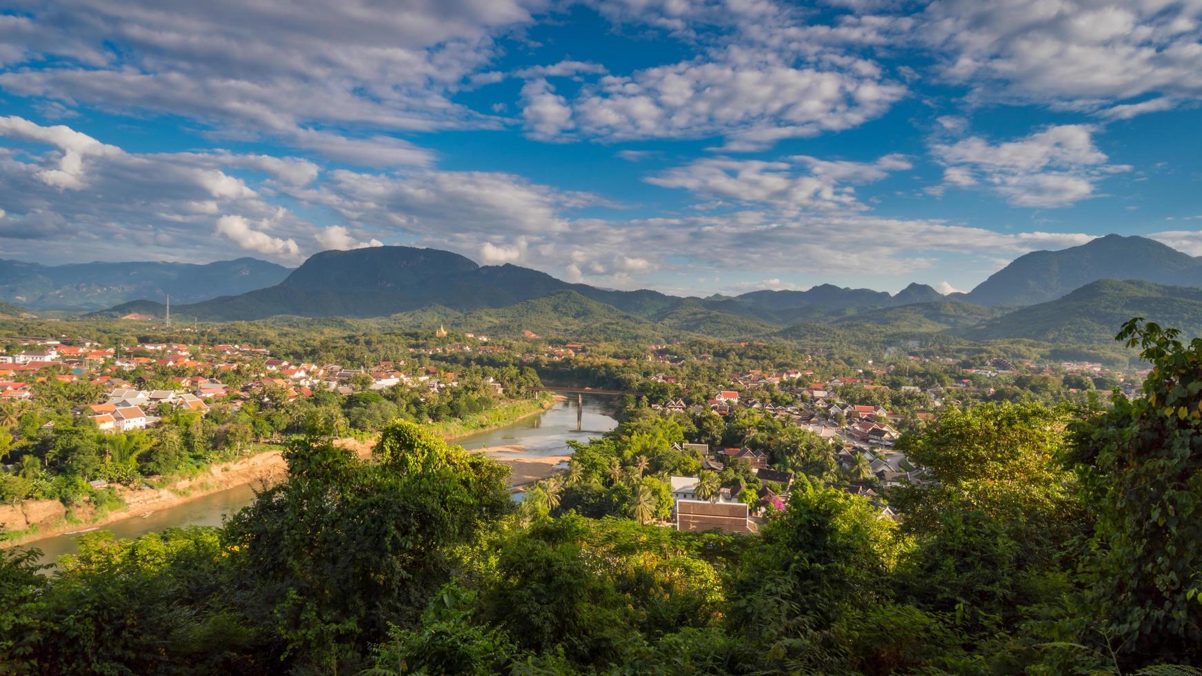 View of Luang Prabang, Laos from Mount Phousi photo