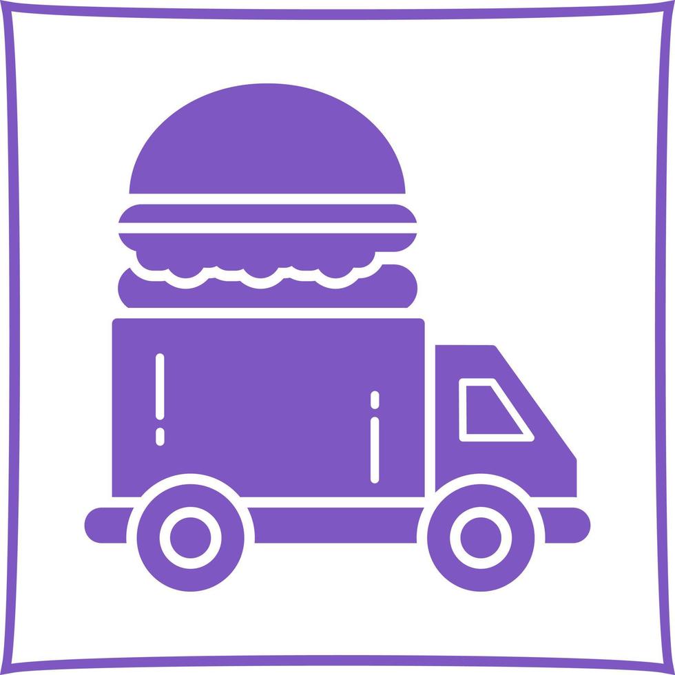 Fast Food Truck Vector Icon