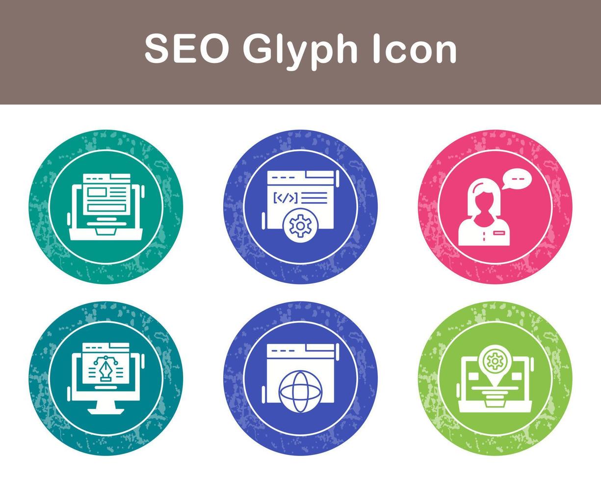 seo vector icono conjunto