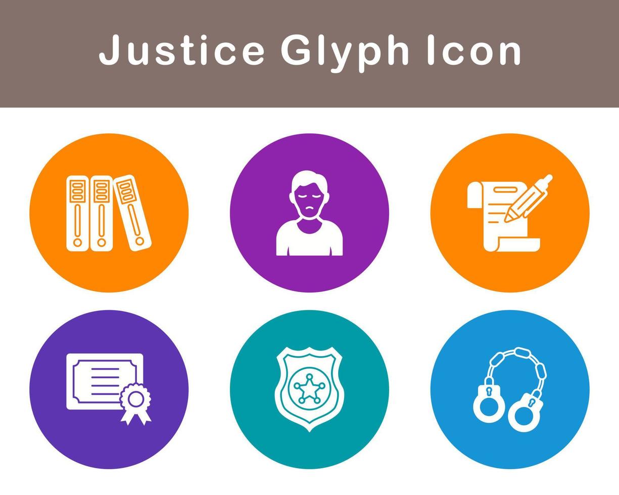 Justice Vector Icon Set