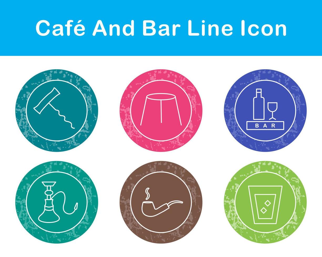 Cafe And Bar Vector Icon Set