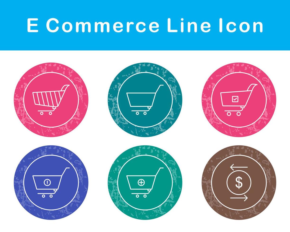 conjunto de iconos de vector de comercio electrónico