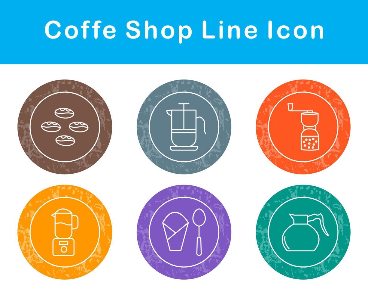 Coffe Shop Vector Icon Set