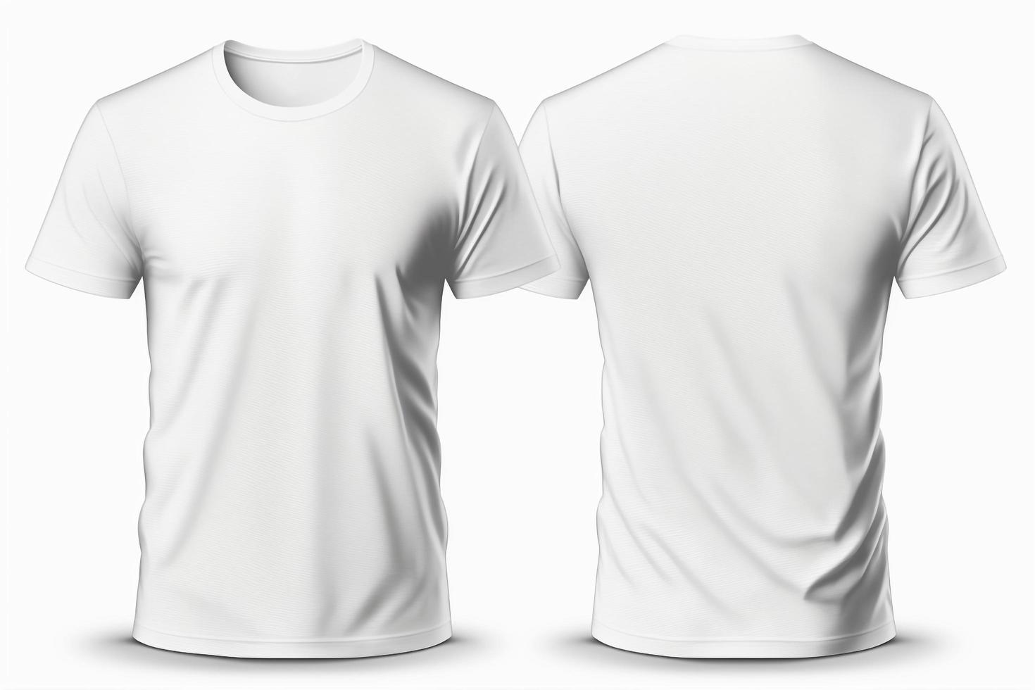 Mockup of a blank royal white tshirt with long sleeves isolated on white background. photo