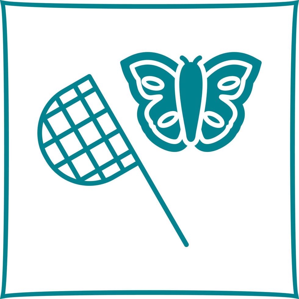 icono de vector de colector de mariposa