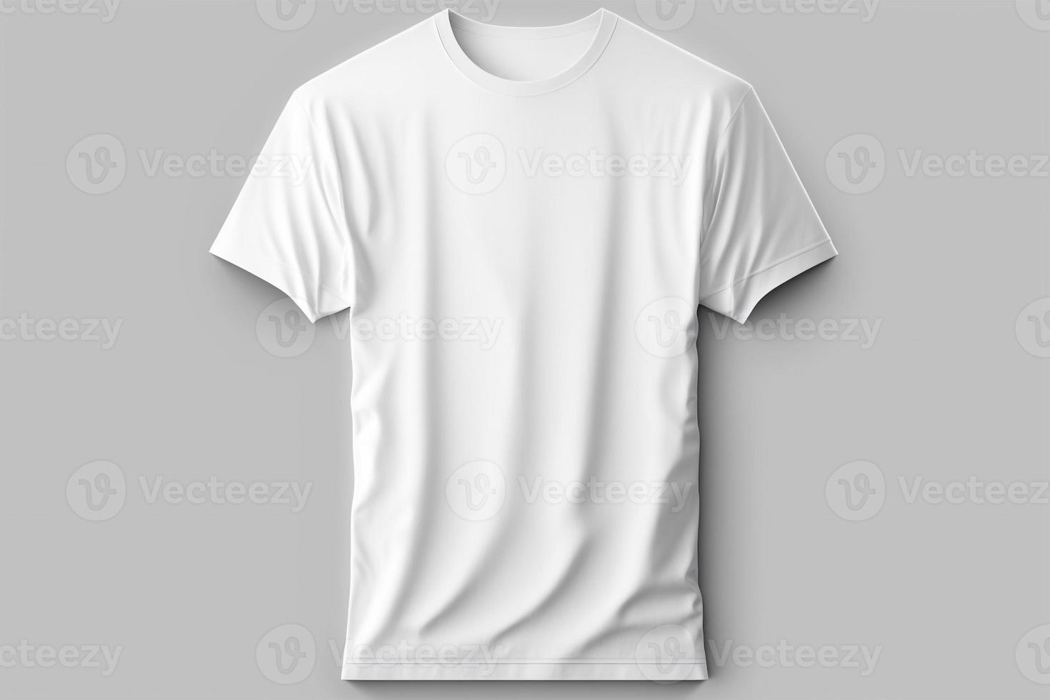 Mockup of a blank royal white tshirt with long sleeves isolated on white background. photo