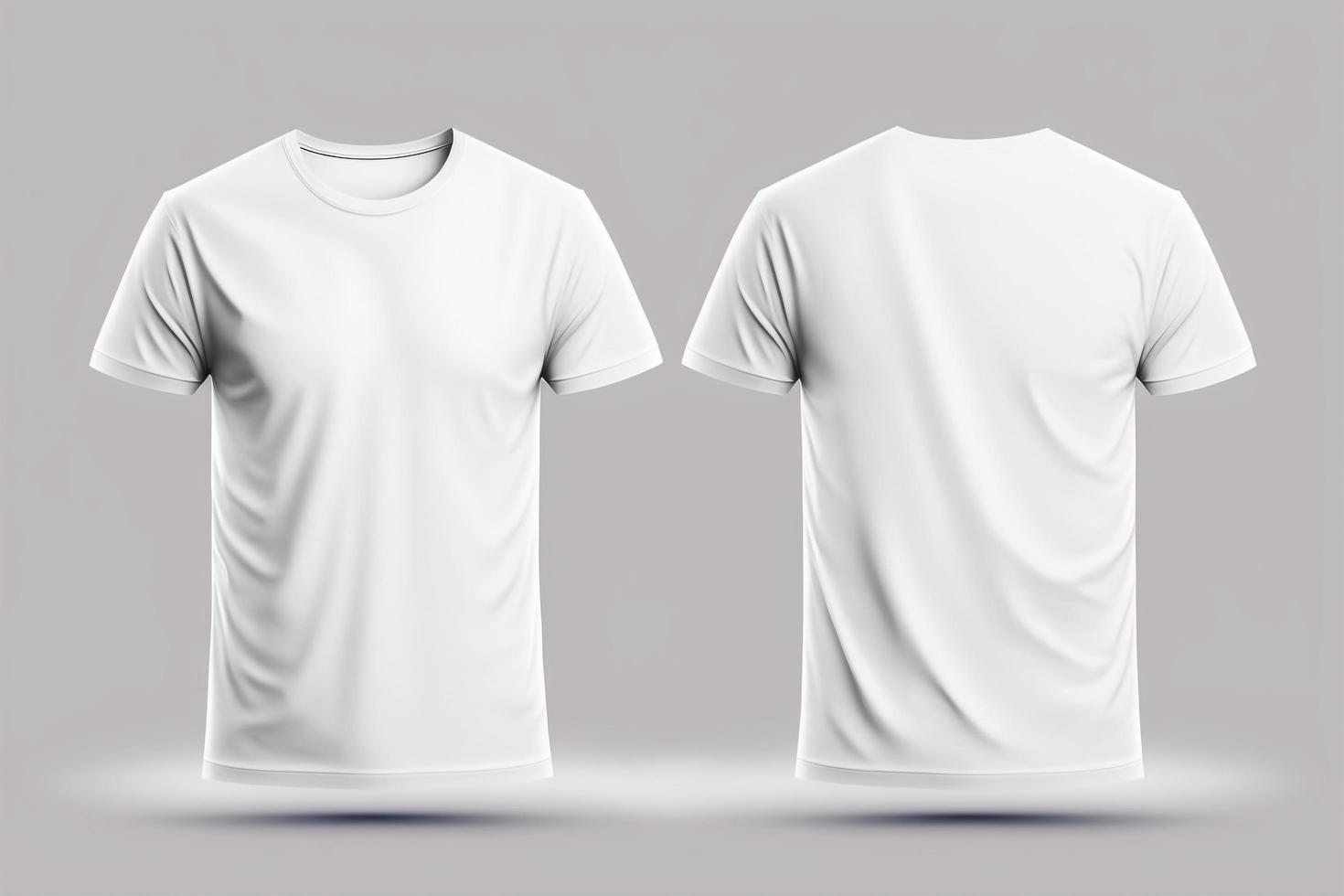 Mockup of a blank royal white tshirt with long sleeves isolated on white background. photo