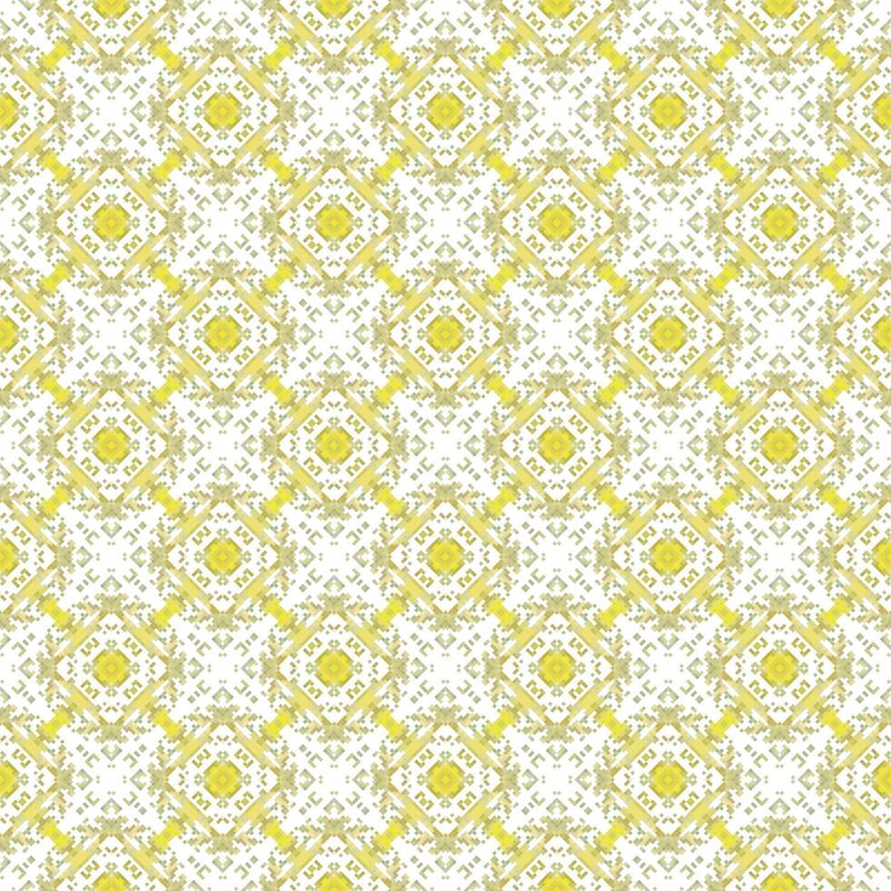 Floral knitted embroidery on white background.geometric ethnic oriental