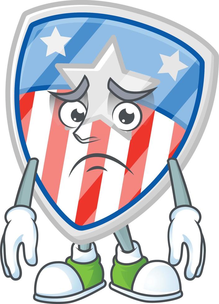Shield Badges USA With Star Icon Design vector