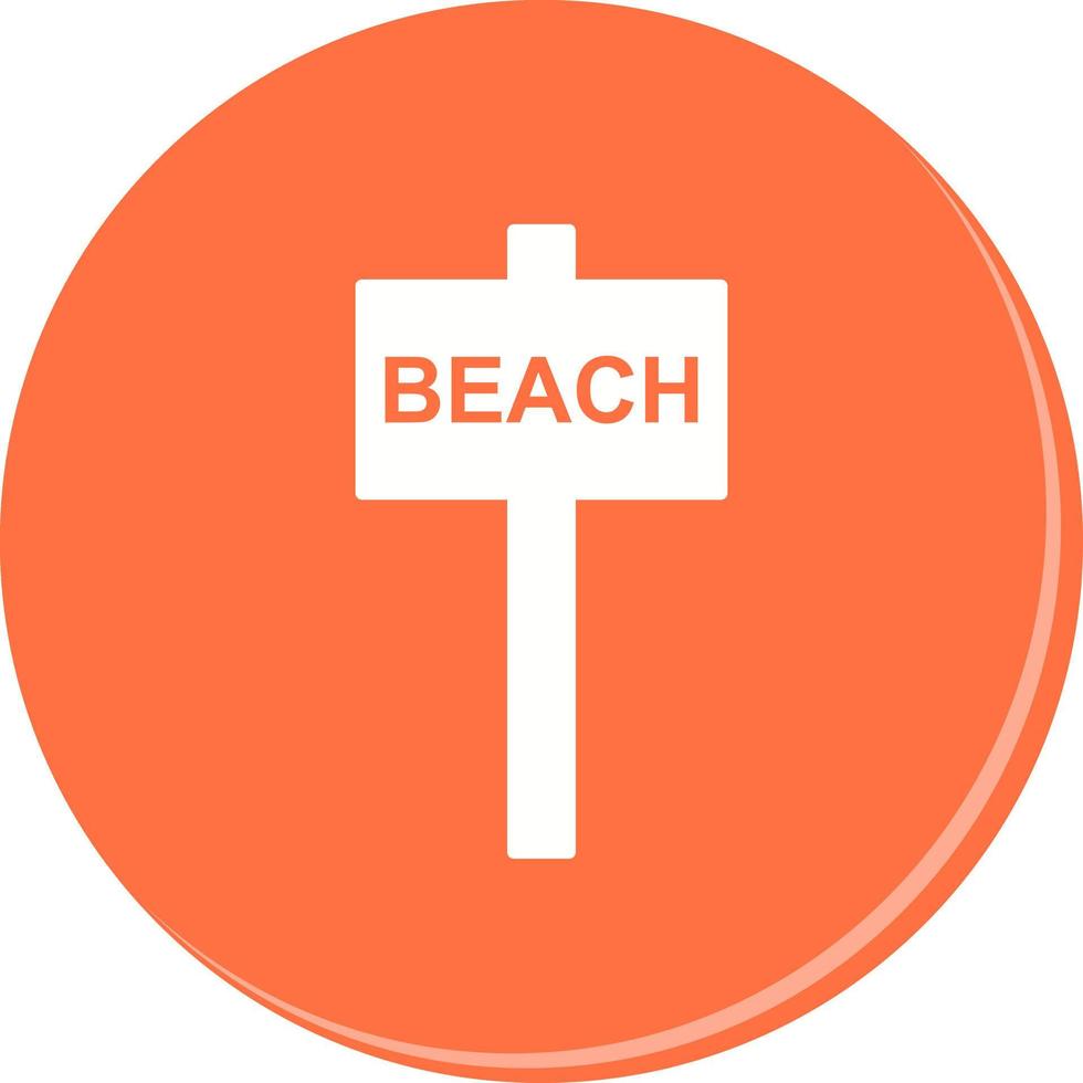 Beach Sign Vector Icon