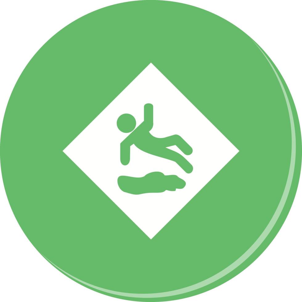 Danger of Slipping Vector Icon