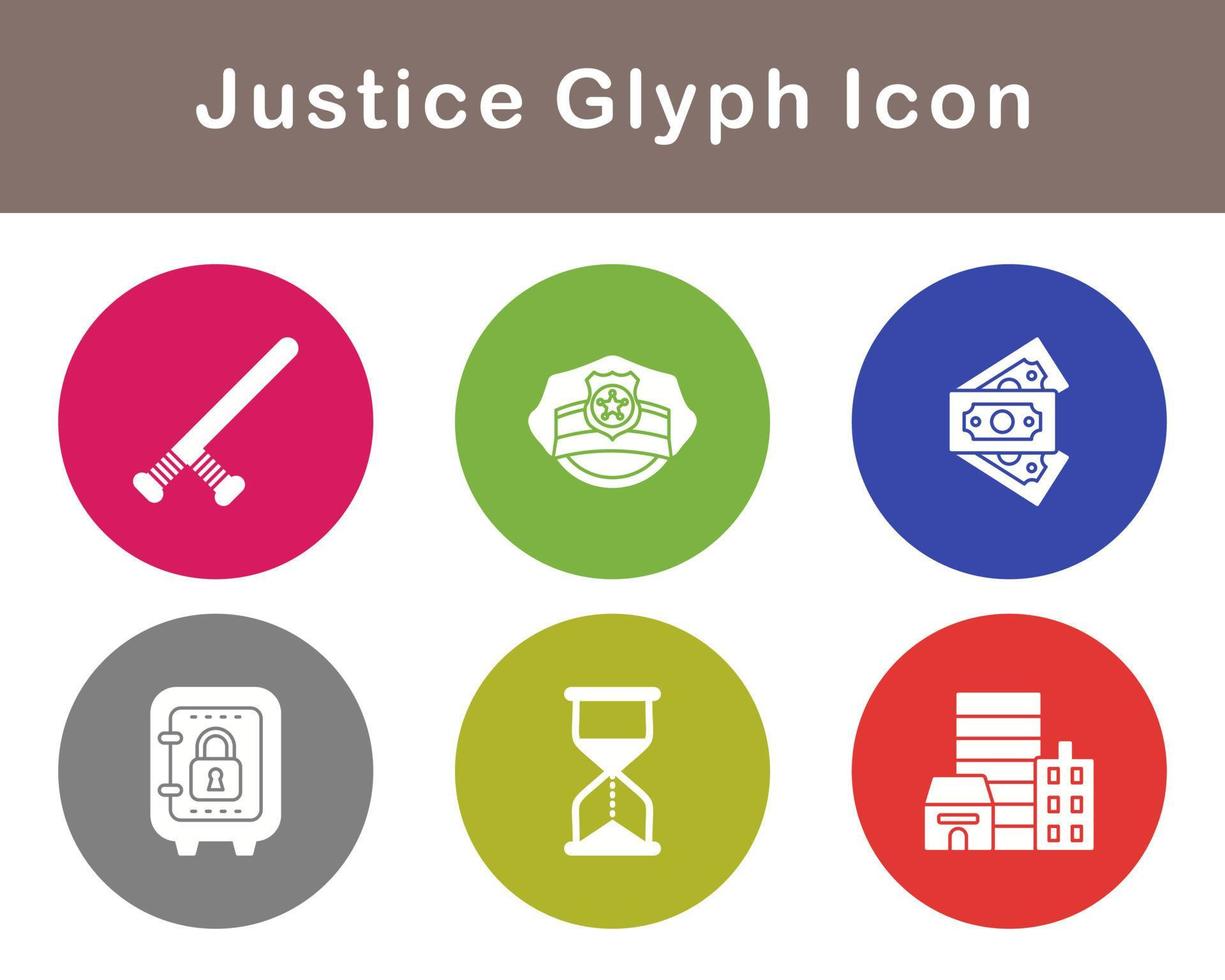 Justice Vector Icon Set
