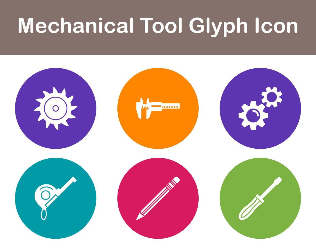 Mechanical Tool Vector Icon Set