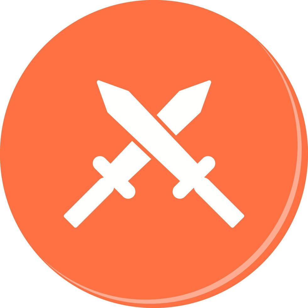 Unique Two Swords Vector Icon