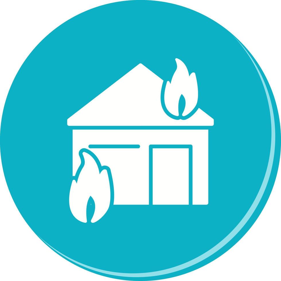 Unique Fire Consuming House Vector Icon