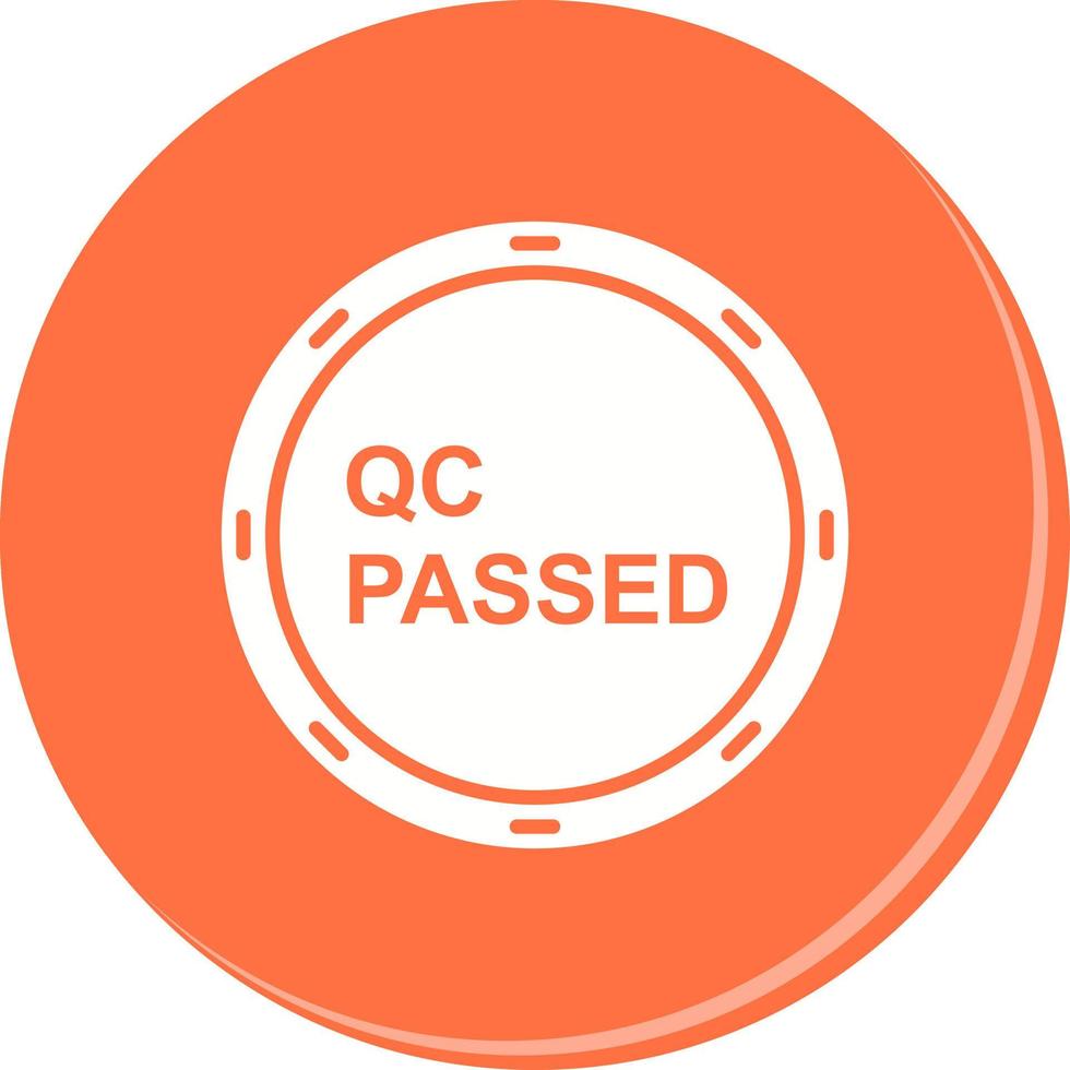Unique QC Passed Vector Icon
