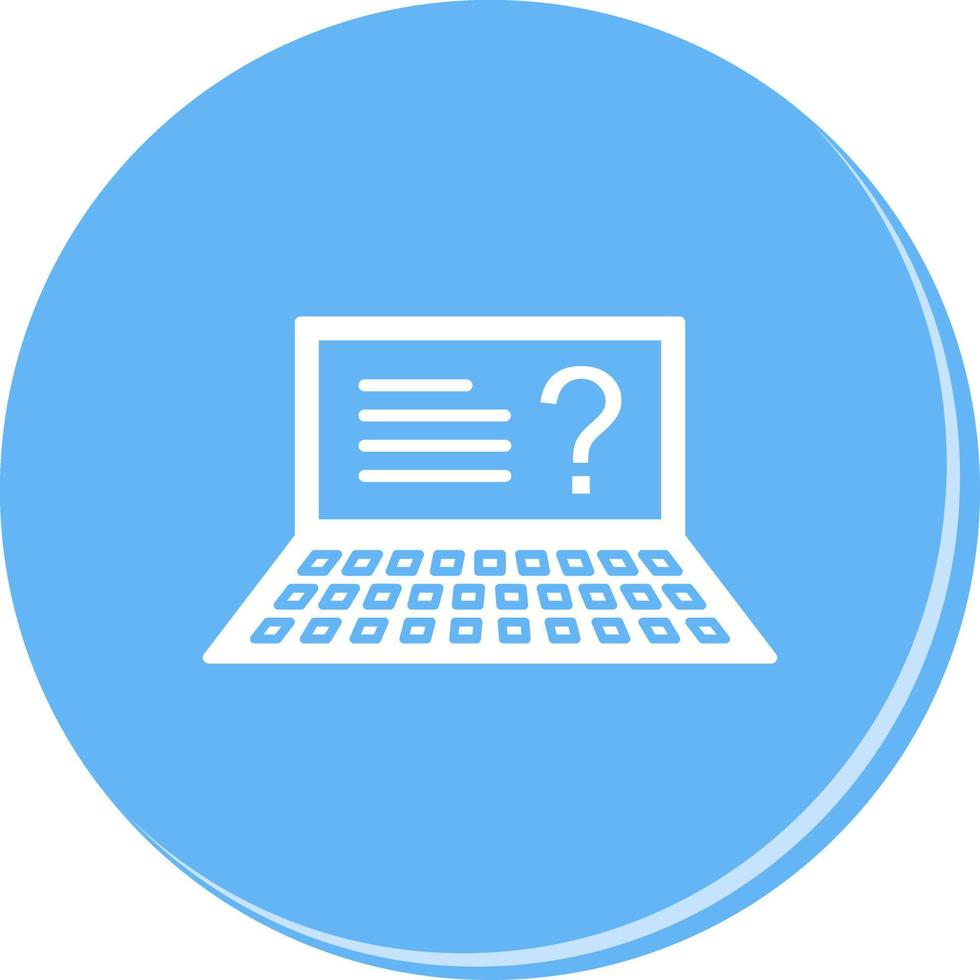 Unique Online Exam Vector Icon