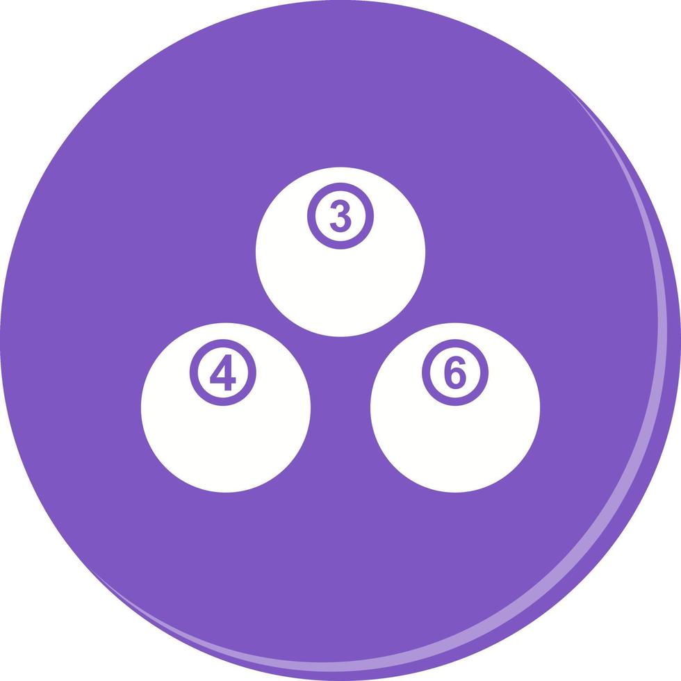 Unique Snooker Balls Vector Icon