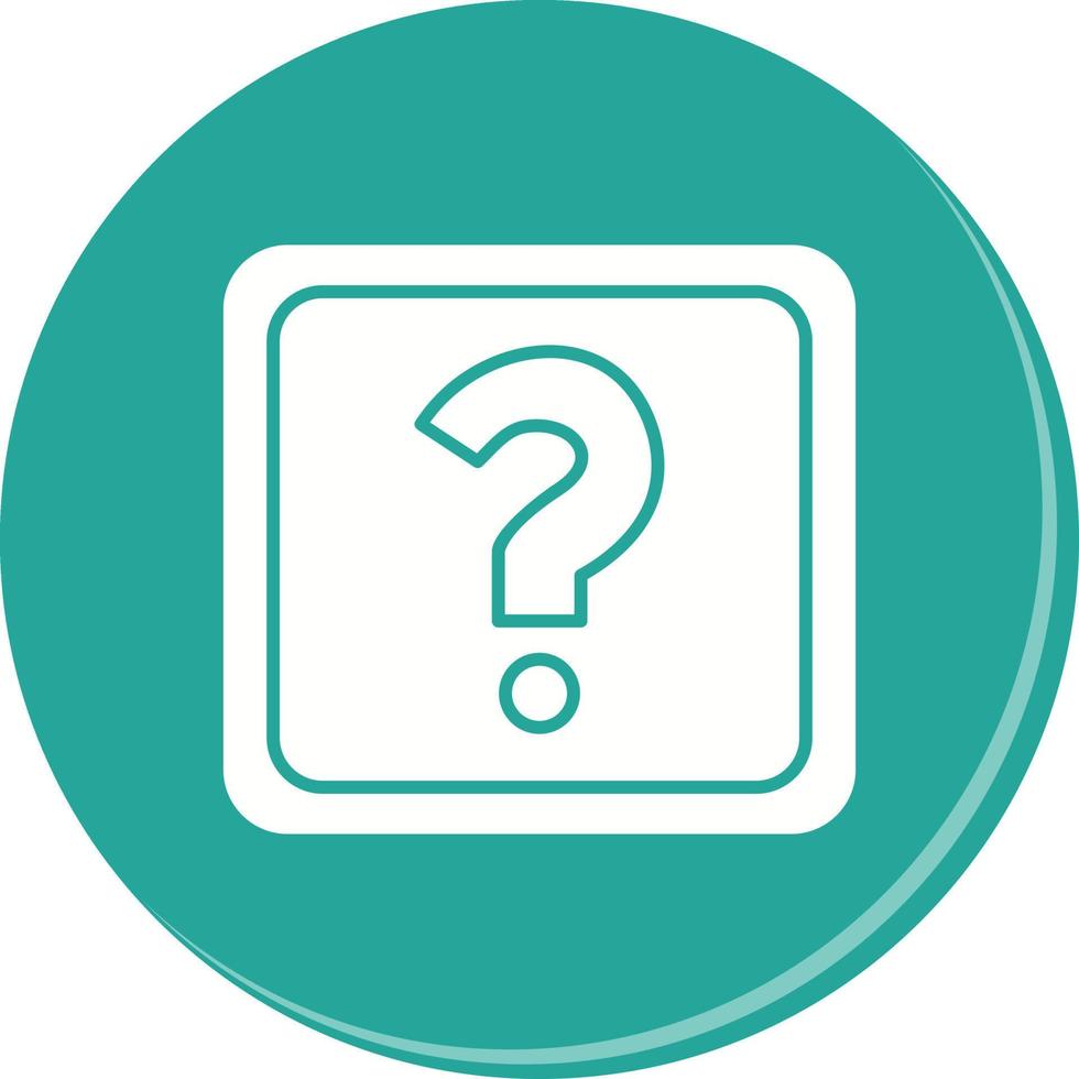 Unique Question Mark Vector Icon