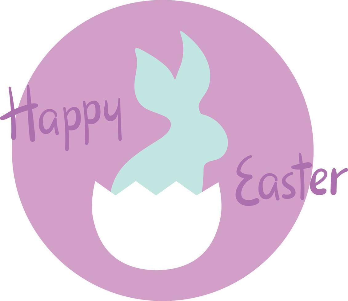 contento Pascua de Resurrección celebracion logo en pastel colores vector