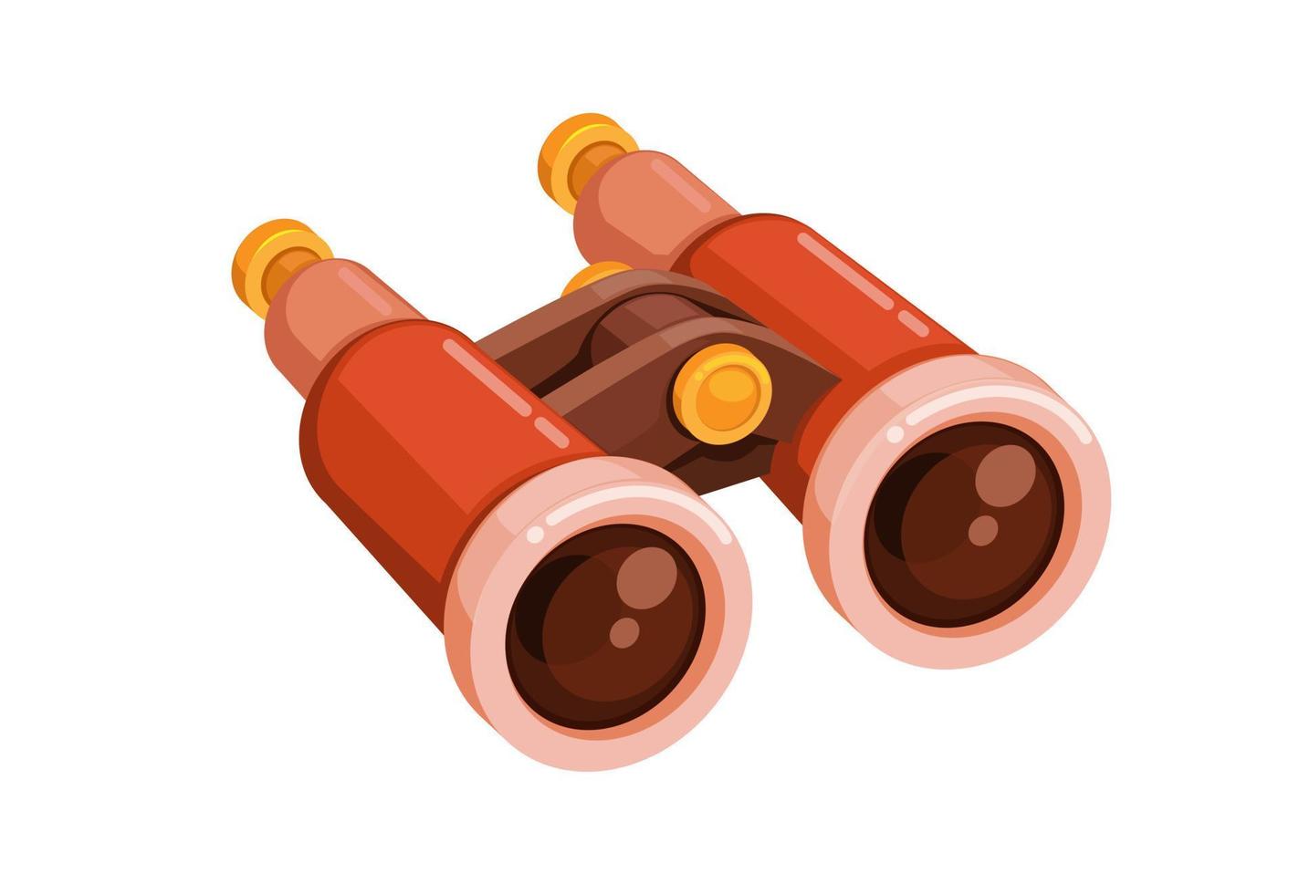 Binocular double vision object symbol cartoon illustration vector