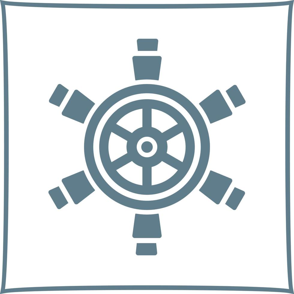 Ship Wheel Vector Icon