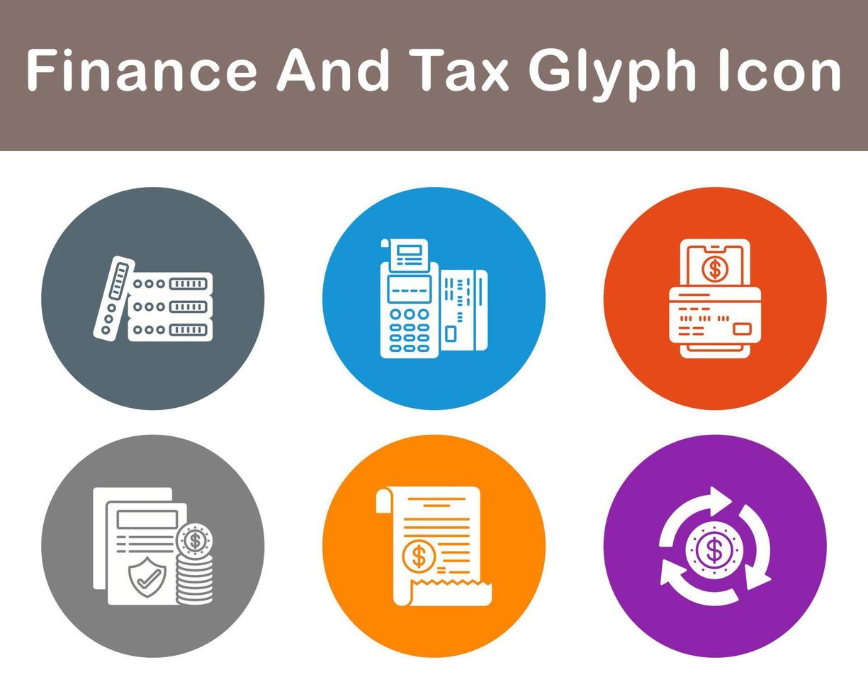 Finance And Tax Vector Icon Set