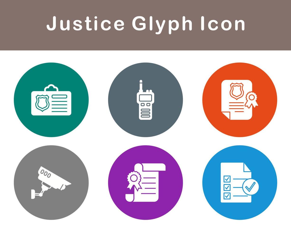 Justice Vector Icon Set